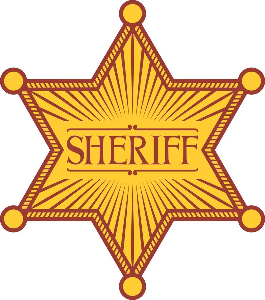 estrela ou distintivo do xerife vetor
