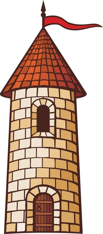 torre velha medieval vetor