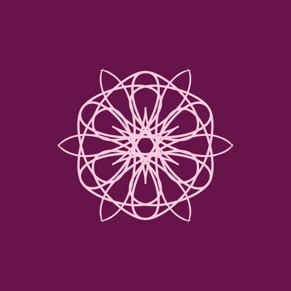 abstrato Rosa e magenta floral mandala logotipo. adequado para elegante e luxo ornamental símbolo vetor