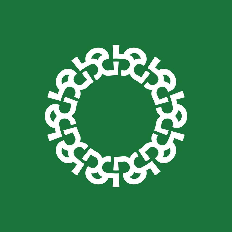 moderno circular ornamental quadro, Armação emblema vetor
