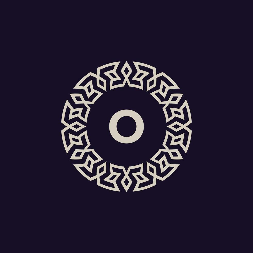 logotipo iniciais carta o. elegante e moderno círculo emblema. ornamental monograma emblema vetor