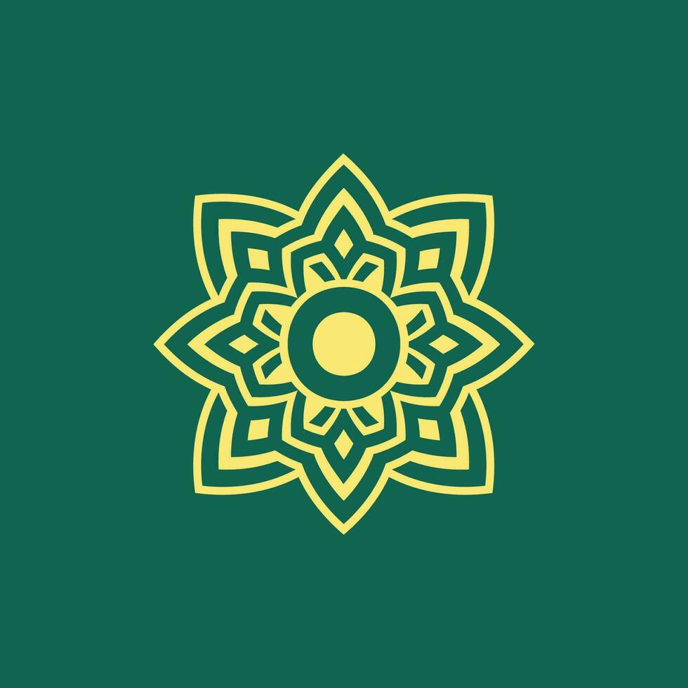 amarelo verde moderno e elegante inicial carta o simétrico floral estético logotipo vetor