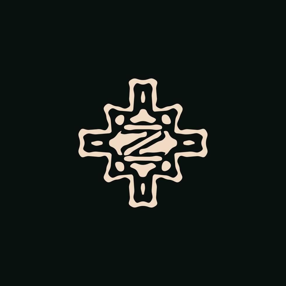 inicial carta z logotipo. único tribo étnico enfeite antigo emblema vetor