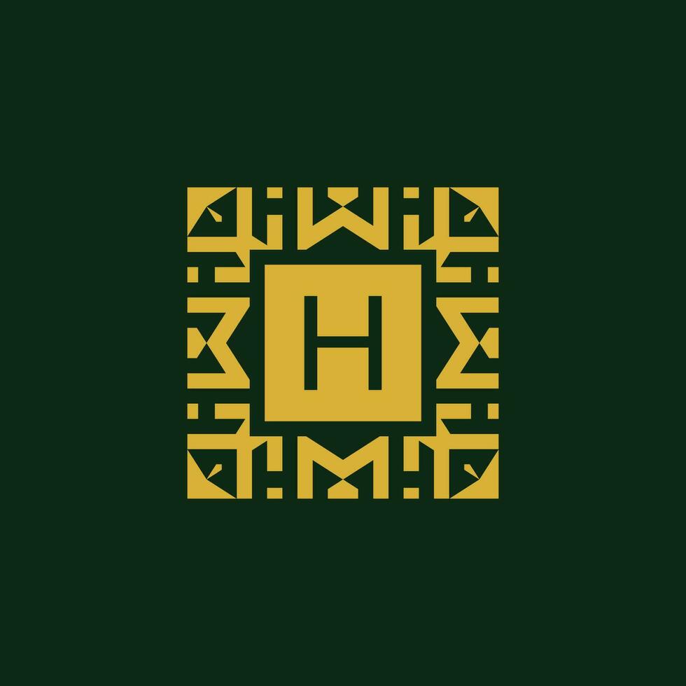 inicial carta h moderno Estrela tecnologia padronizar logotipo vetor