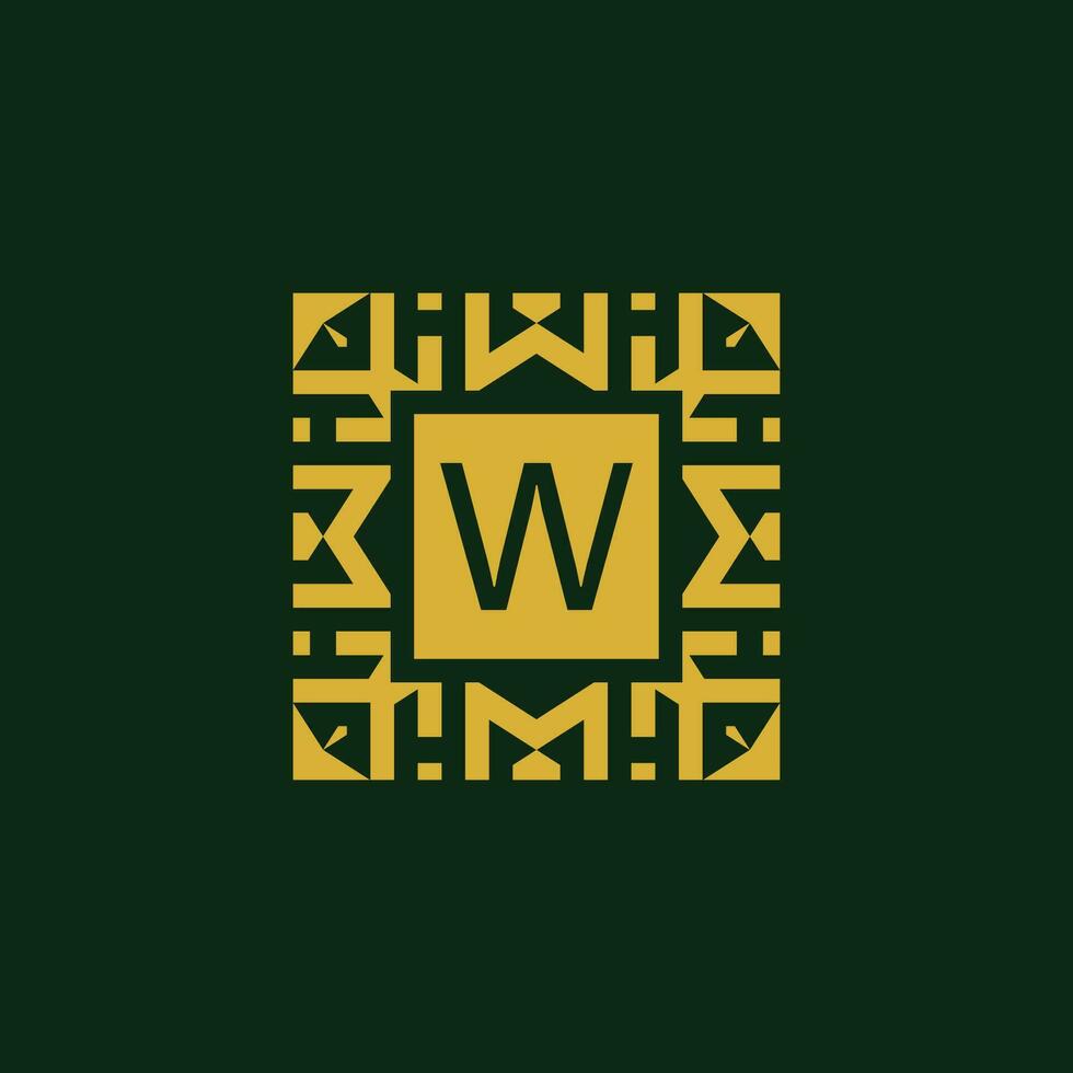 inicial carta W moderno Estrela tecnologia padronizar logotipo vetor