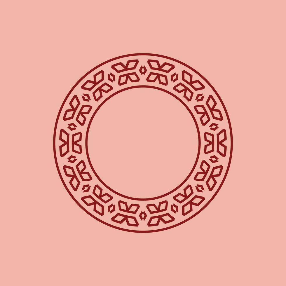abstrato arte decorativo círculo ornamental padronizar quadro, Armação vetor