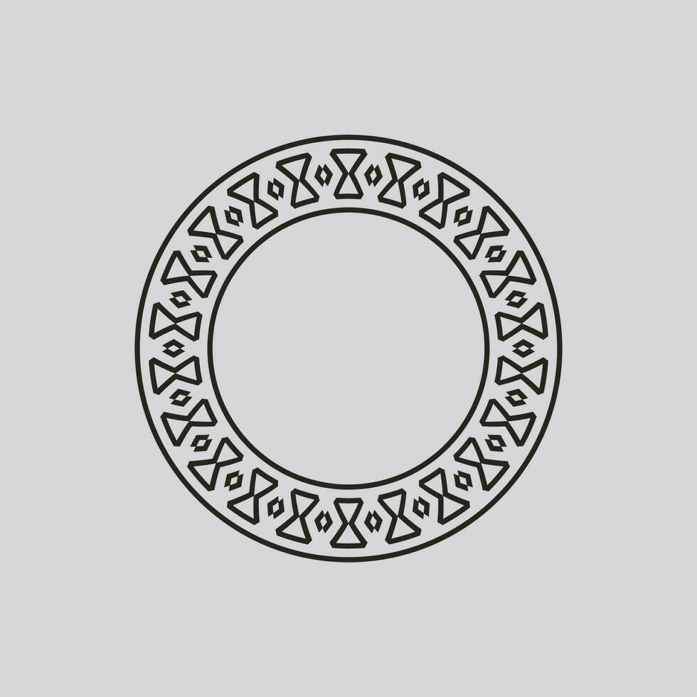 abstrato arte decorativo círculo ornamental padronizar quadro, Armação vetor