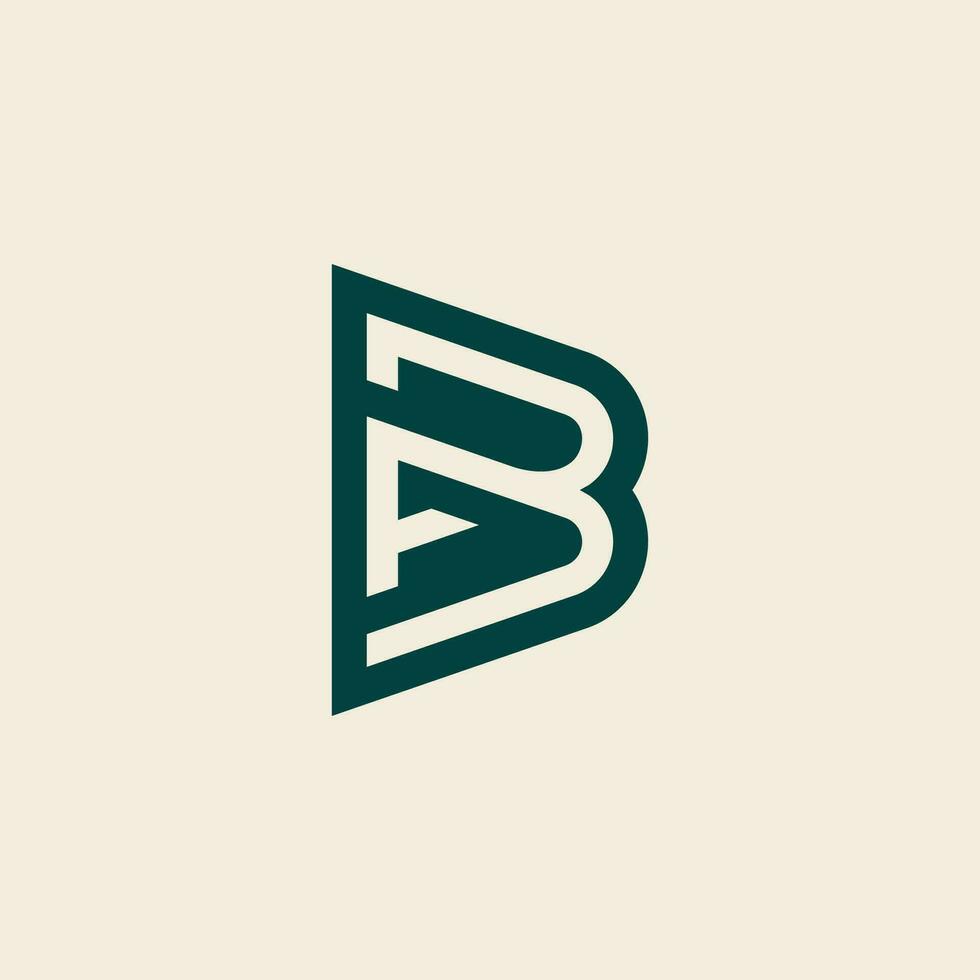 carta BA ou ab logotipo vetor