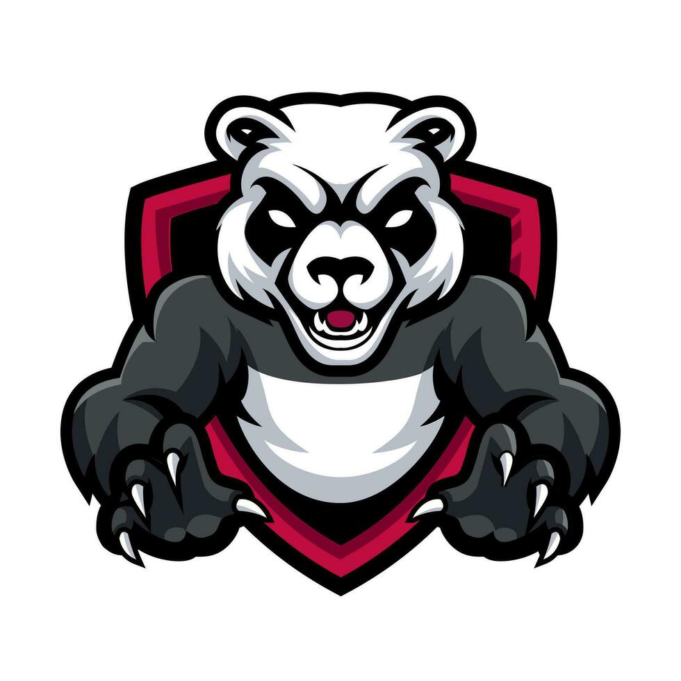 panda mascote logotipo para jogos, Esportes, esport, equipe, clube vetor
