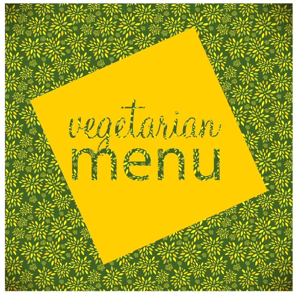 ilustração em vetor modelo menu vegetariano