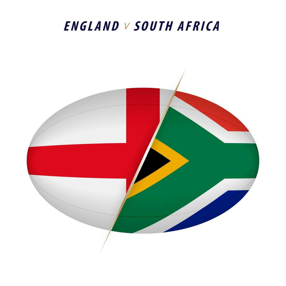 rúgbi concorrência Inglaterra vs sul África. rúgbi versus ícone para semi final. vetor