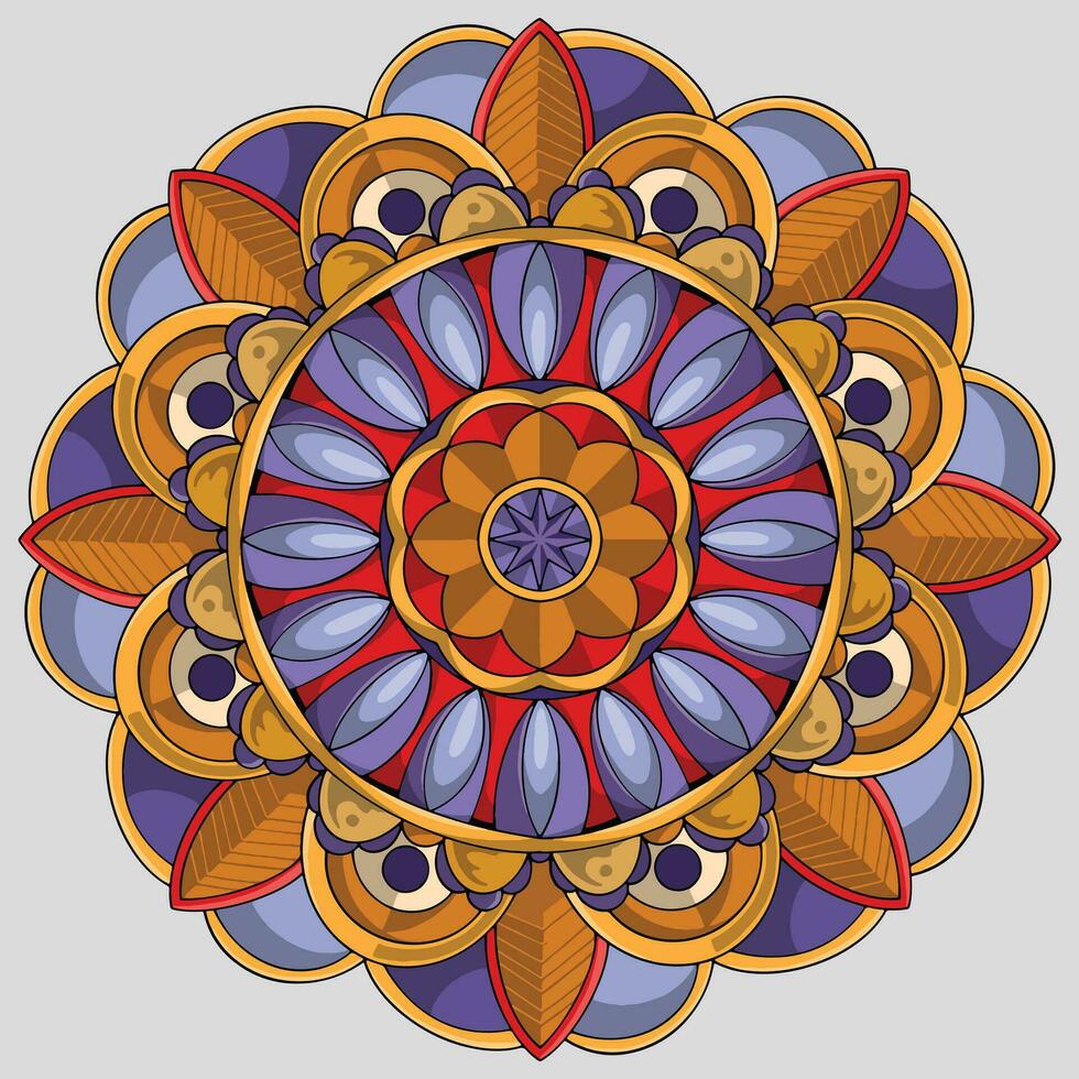 ilustração de mandala vetor