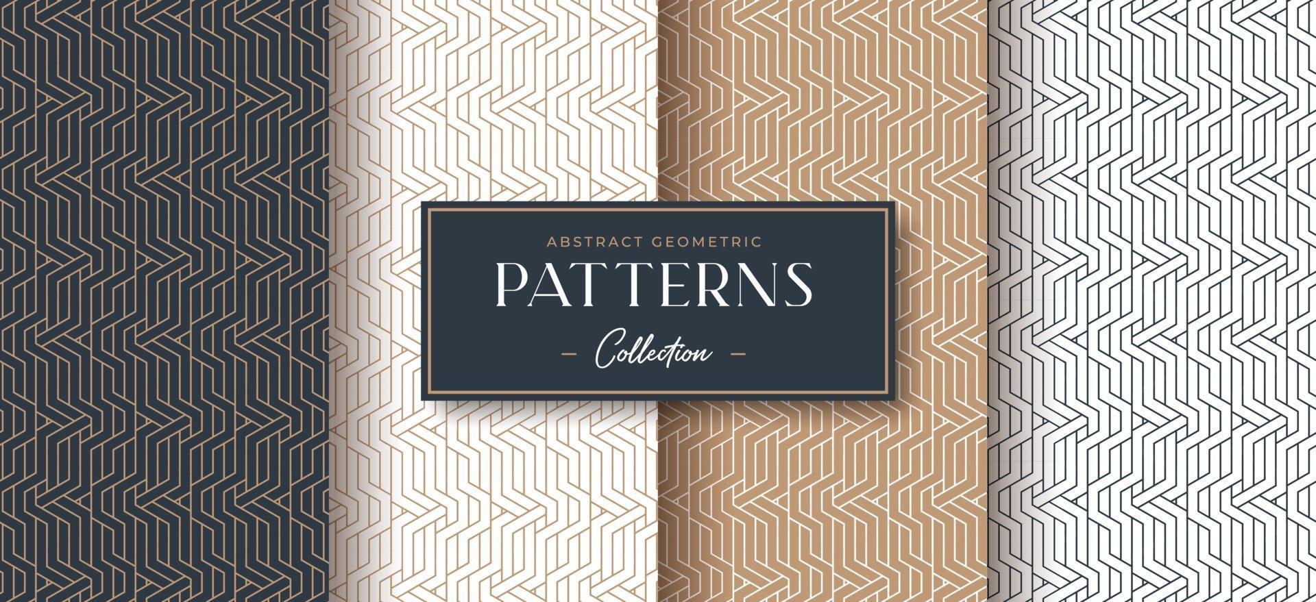 coleção de padrão geométrico de luxo abstrato vetor