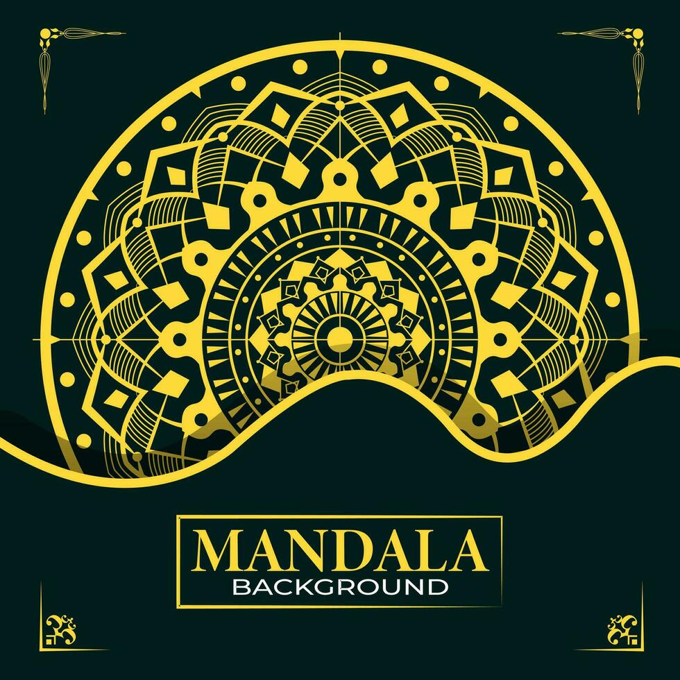 Novo luxo mandala fundo moderno modelo, com colorida ouro mandala único enfeite padronizar. vetor