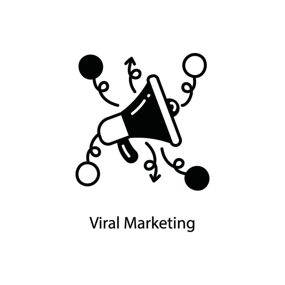 viral marketing rabisco ícone Projeto ilustração. marketing símbolo em branco fundo eps 10 Arquivo vetor