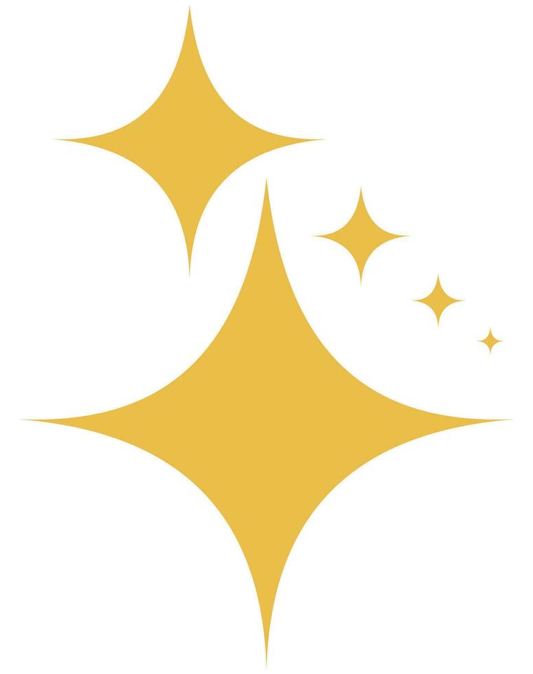 Estrela brilhos emoji ícone objeto símbolo clarão. vetor
