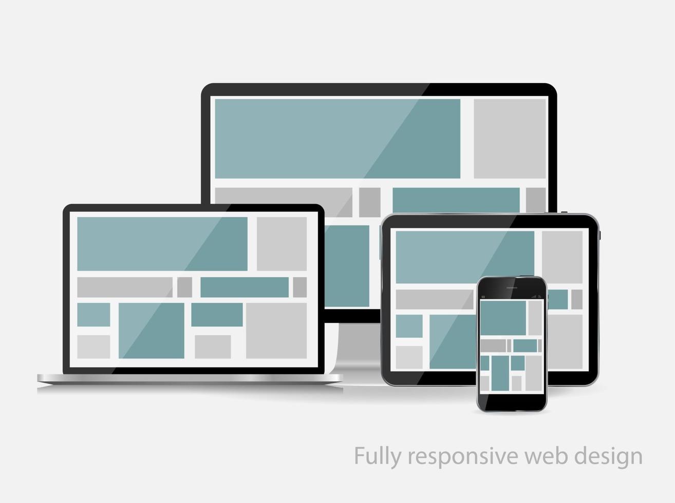 ilustração em vetor conceito web design totalmente responsivo