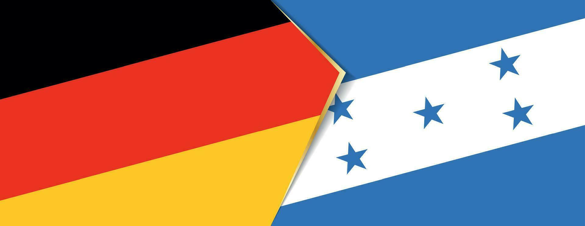 Alemanha e Honduras bandeiras, dois vetor bandeiras.