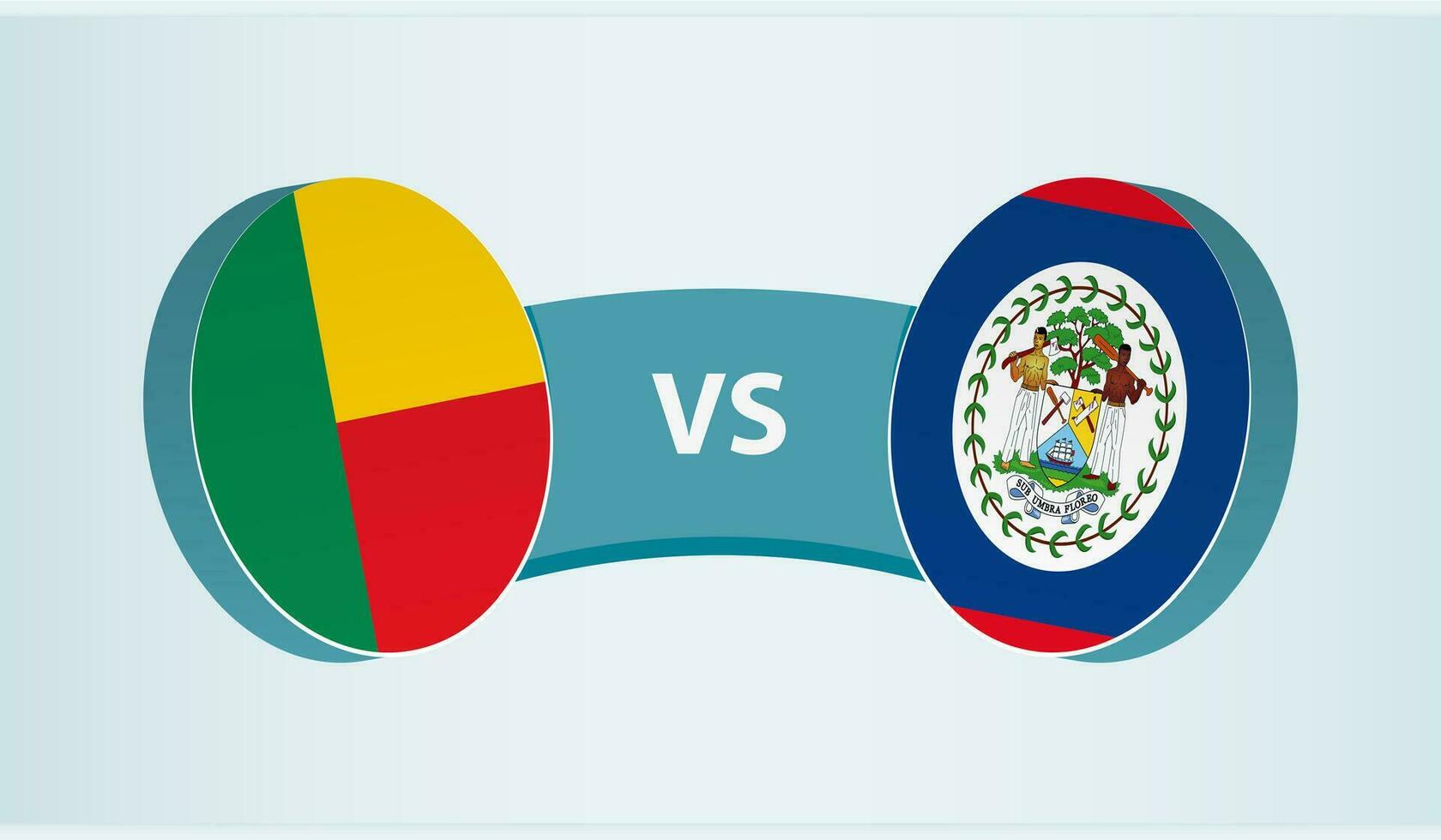 benin versus belize, equipe Esportes concorrência conceito. vetor