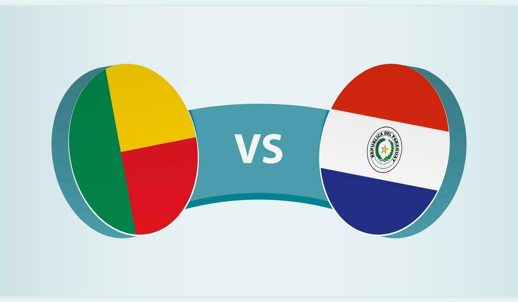 benin versus Paraguai, equipe Esportes concorrência conceito. vetor