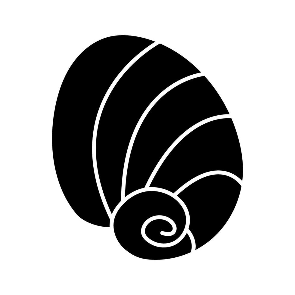 Concha do mar ícone vetor. Concha ilustração placa. mar vida símbolo ou logotipo. vetor