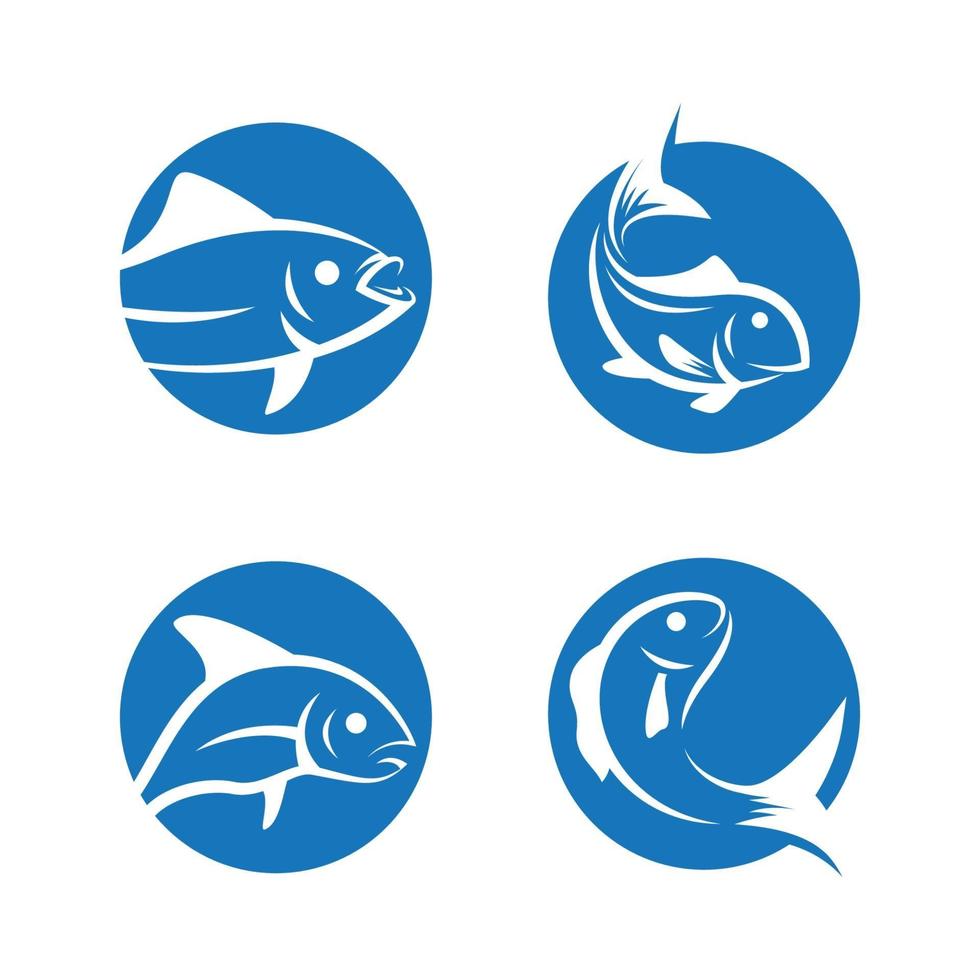 ilustração das imagens do logotipo do peixe vetor