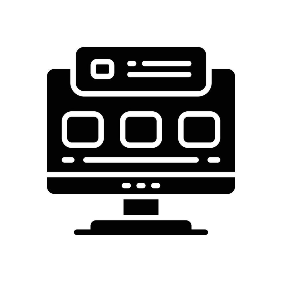 computador glifo ícone. vetor ícone para seu local na rede Internet, móvel, apresentação, e logotipo Projeto.