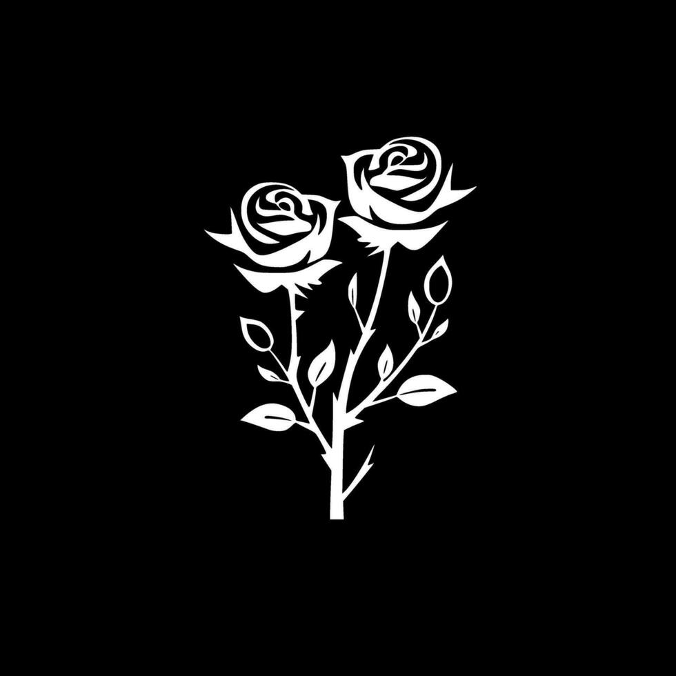 rosas - minimalista e plano logotipo - vetor ilustração