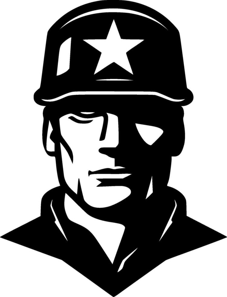exército - minimalista e plano logotipo - vetor ilustração