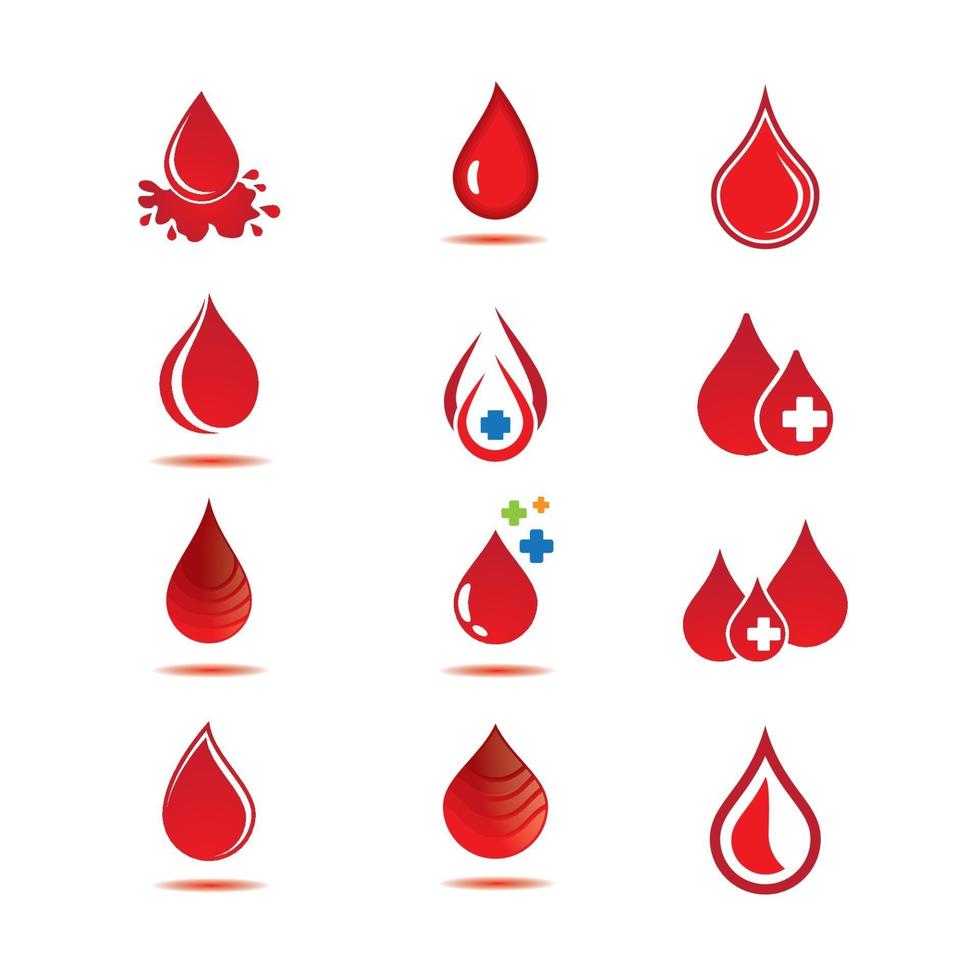imagens de logotipo de gota de sangue vetor