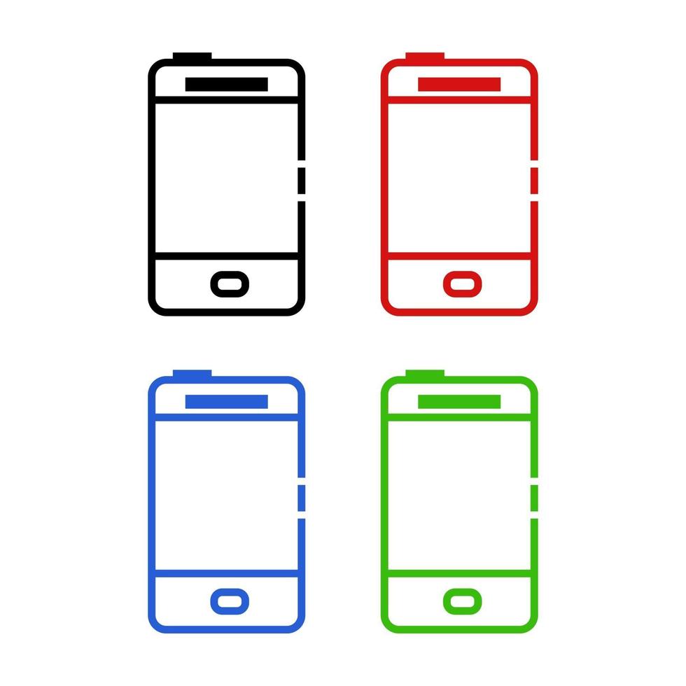 smartphone ilustrado em um fundo branco vetor
