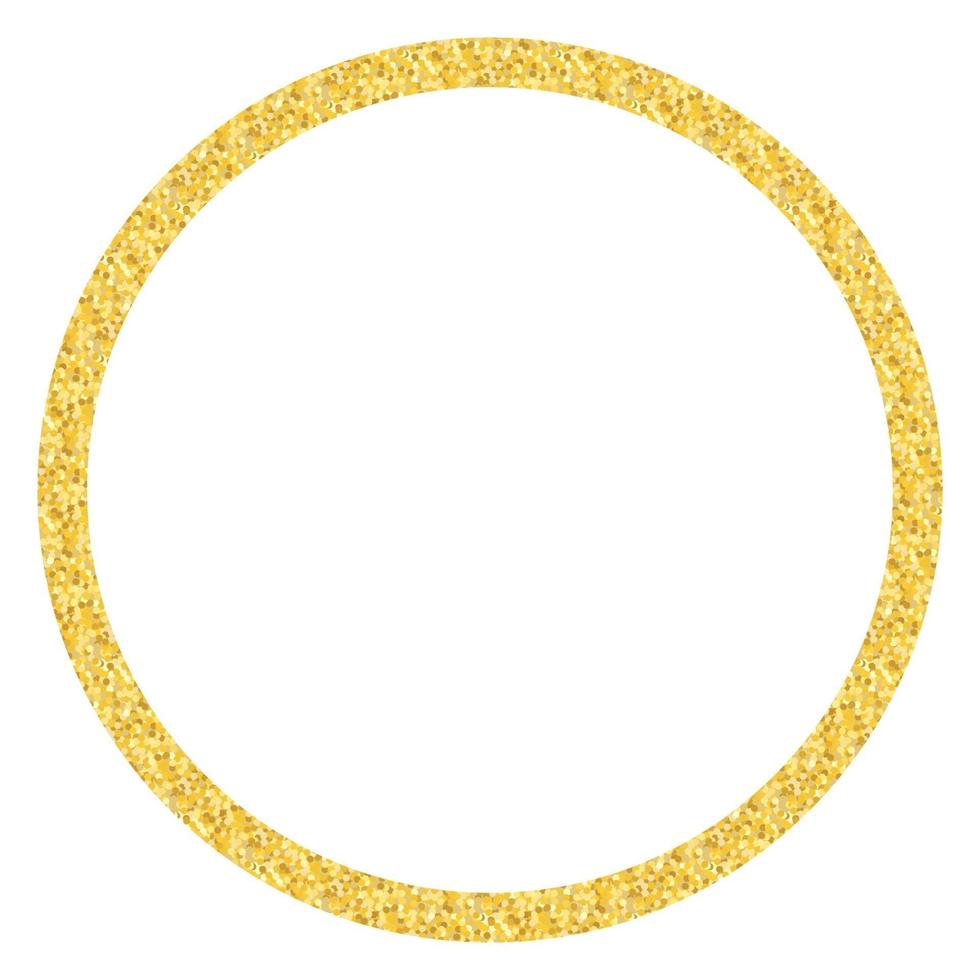 moldura de brilho do círculo dourado. ilustração vetorial vetor