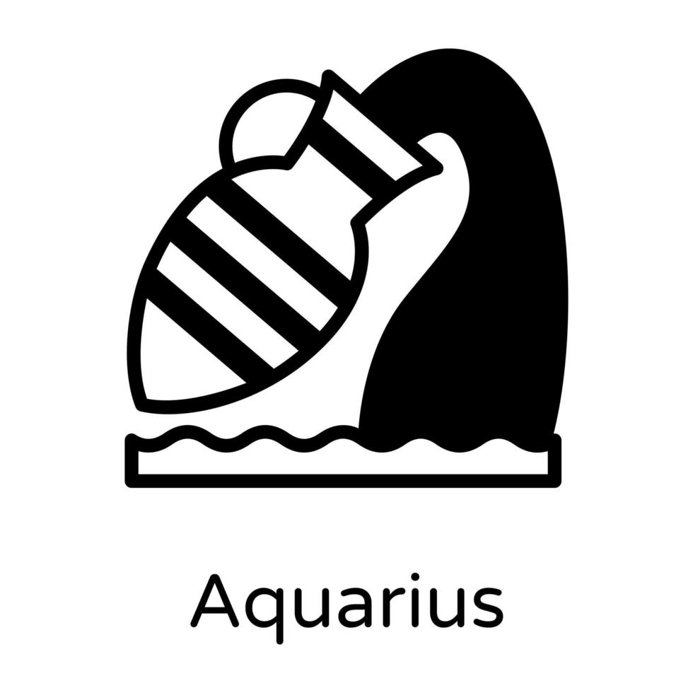 signo do zodíaco aquário vetor