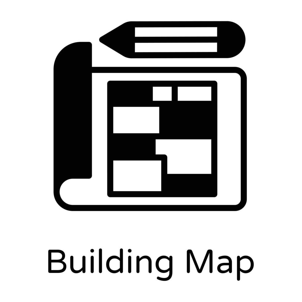 mapa de construção de arquitetura vetor