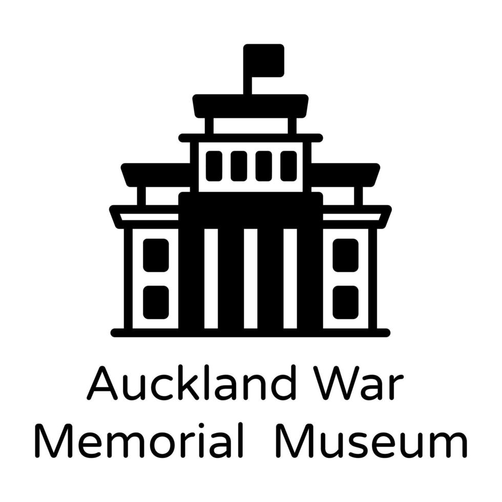 museu memorial da guerra de auckland vetor