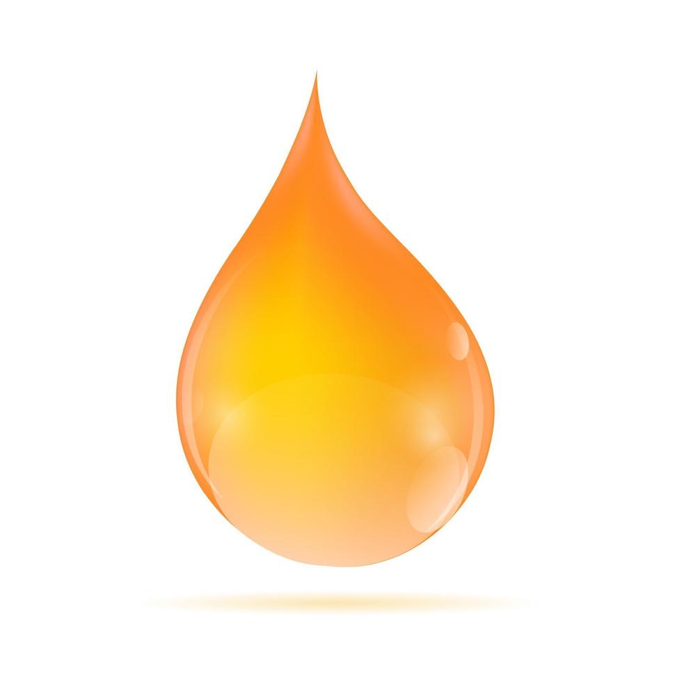 gota de óleo laranja vetor