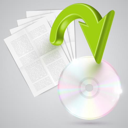 Converta documentos para digital, vetor