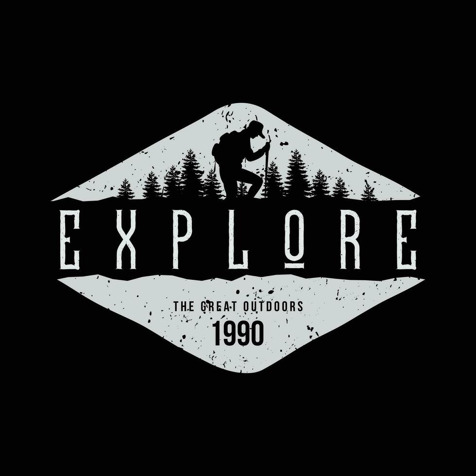 explorar ilustração tipografia para t camisa, poster, logotipo, adesivo, ou vestuário mercadoria vetor