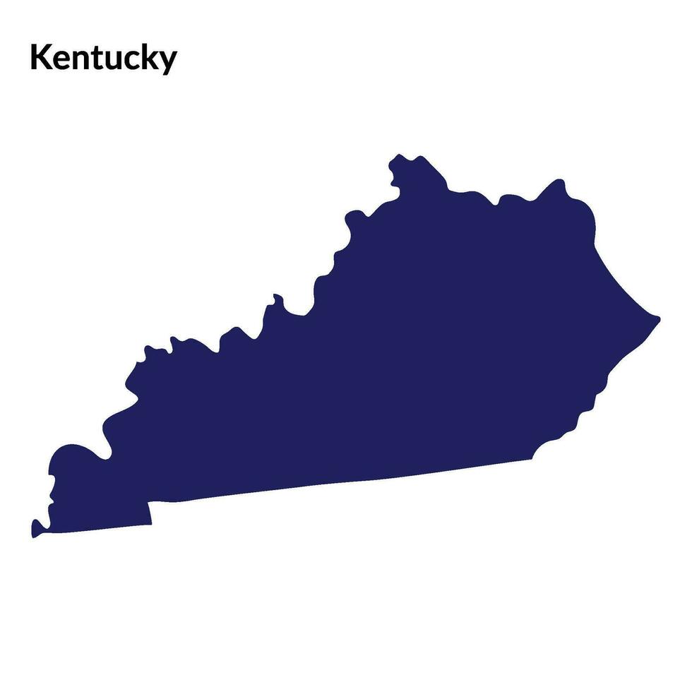 mapa do kentucky. Kentucky mapa. EUA mapa vetor