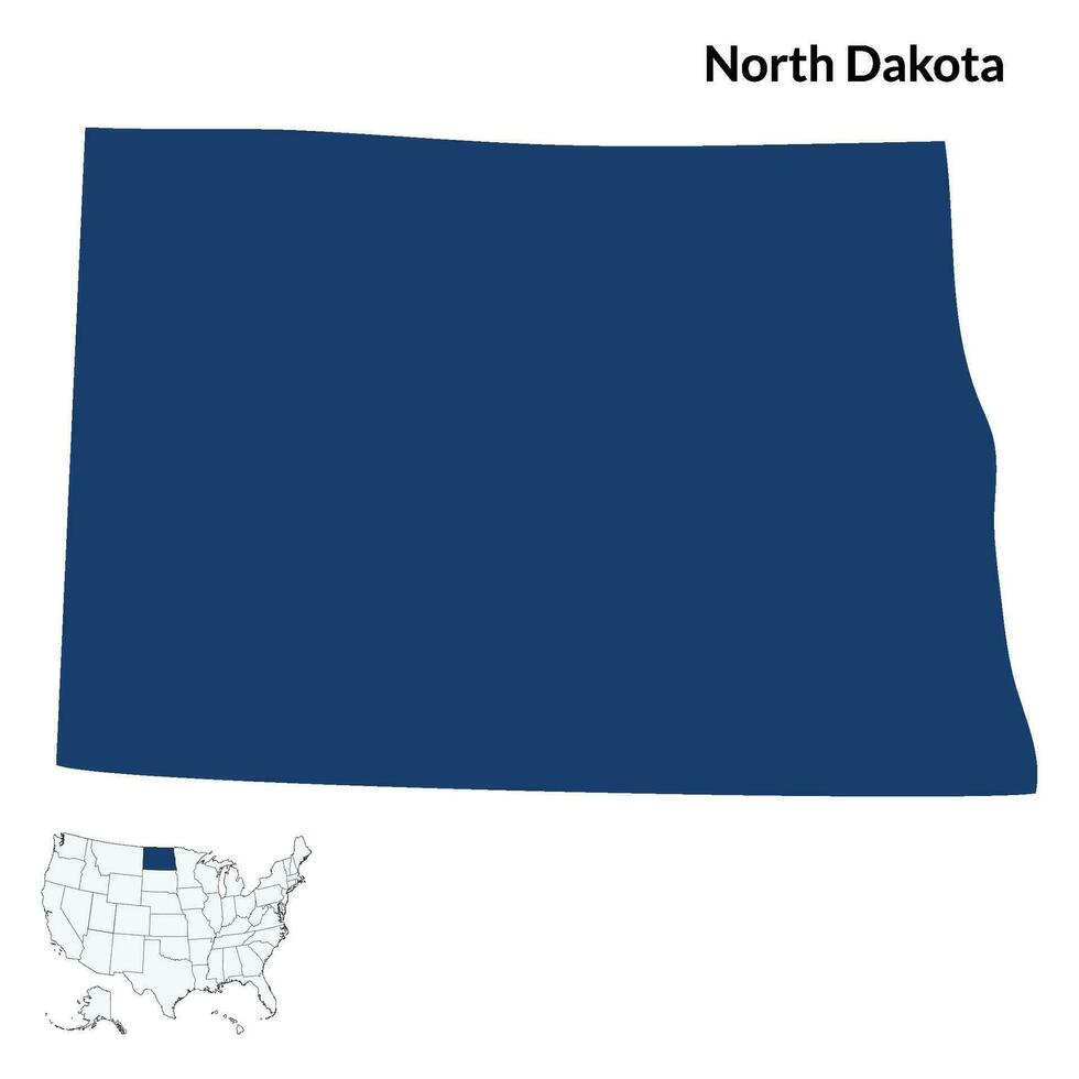 norte Dakota mapa. mapa do norte dakota. EUA mapa vetor