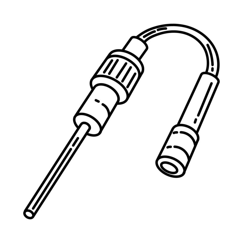 ícone do testador de faísca de ignição. doodle desenhado à mão ou estilo de ícone de contorno vetor