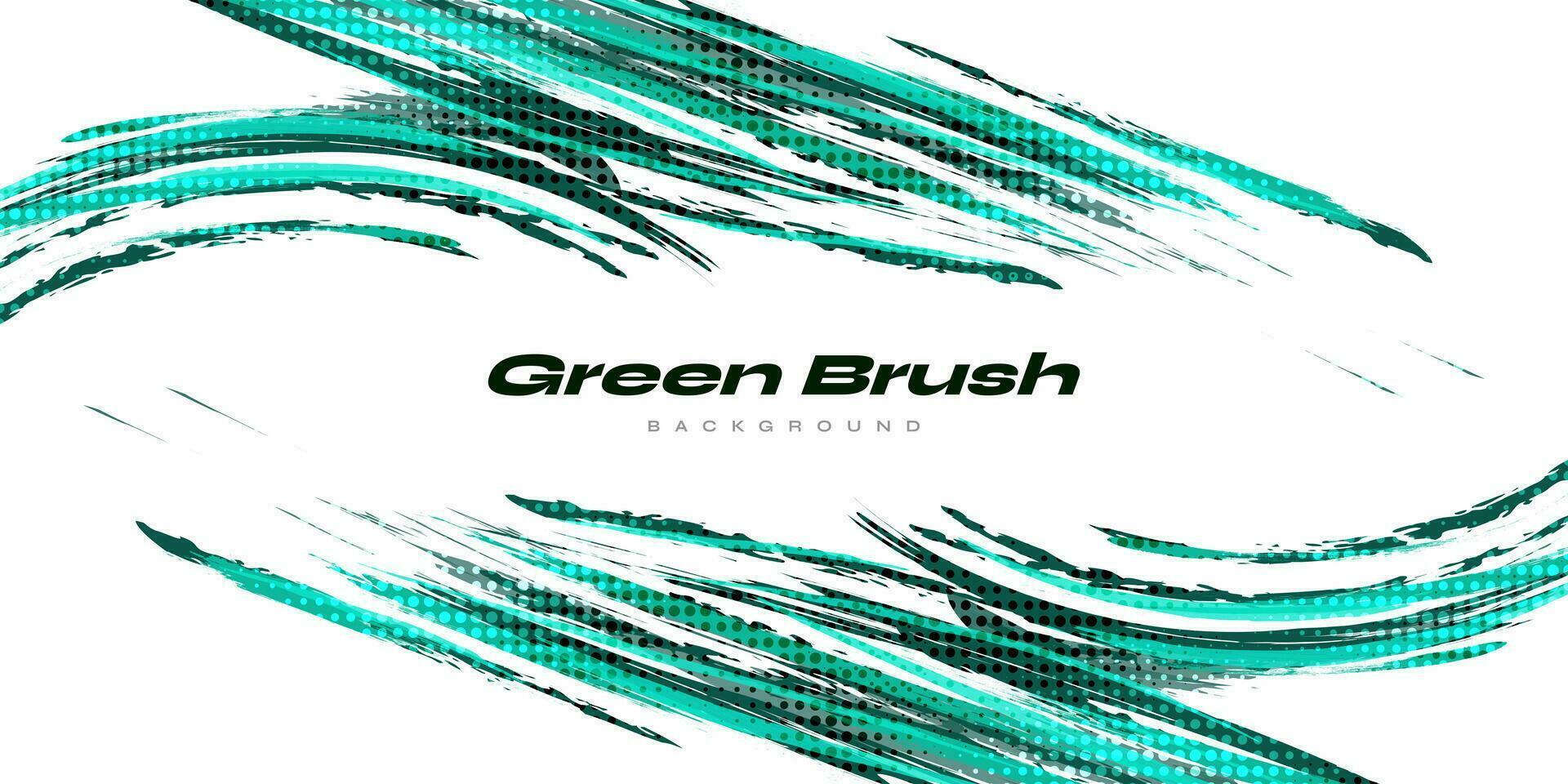 abstrato verde escova fundo com meio-tom efeito. esporte bandeira. coçar, arranhão e textura elementos para Projeto vetor