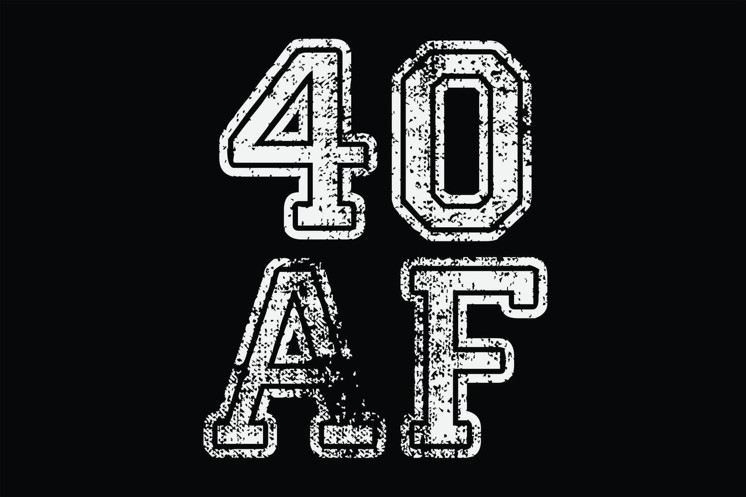 40. af engraçado 40º aniversário camiseta Projeto vetor