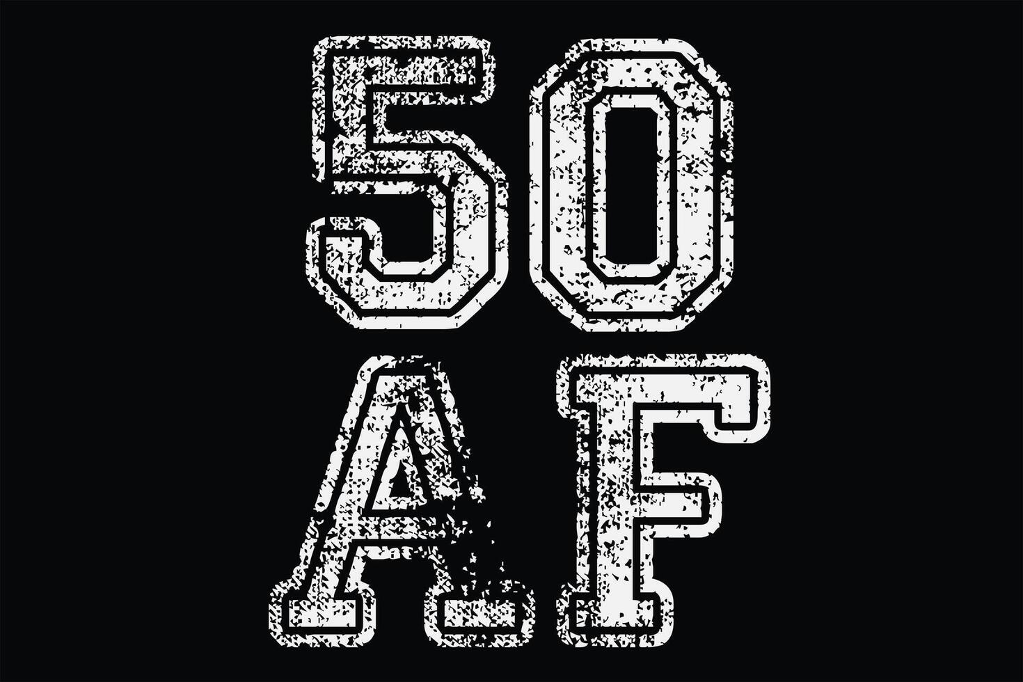 50. af engraçado 50 aniversário camiseta Projeto vetor