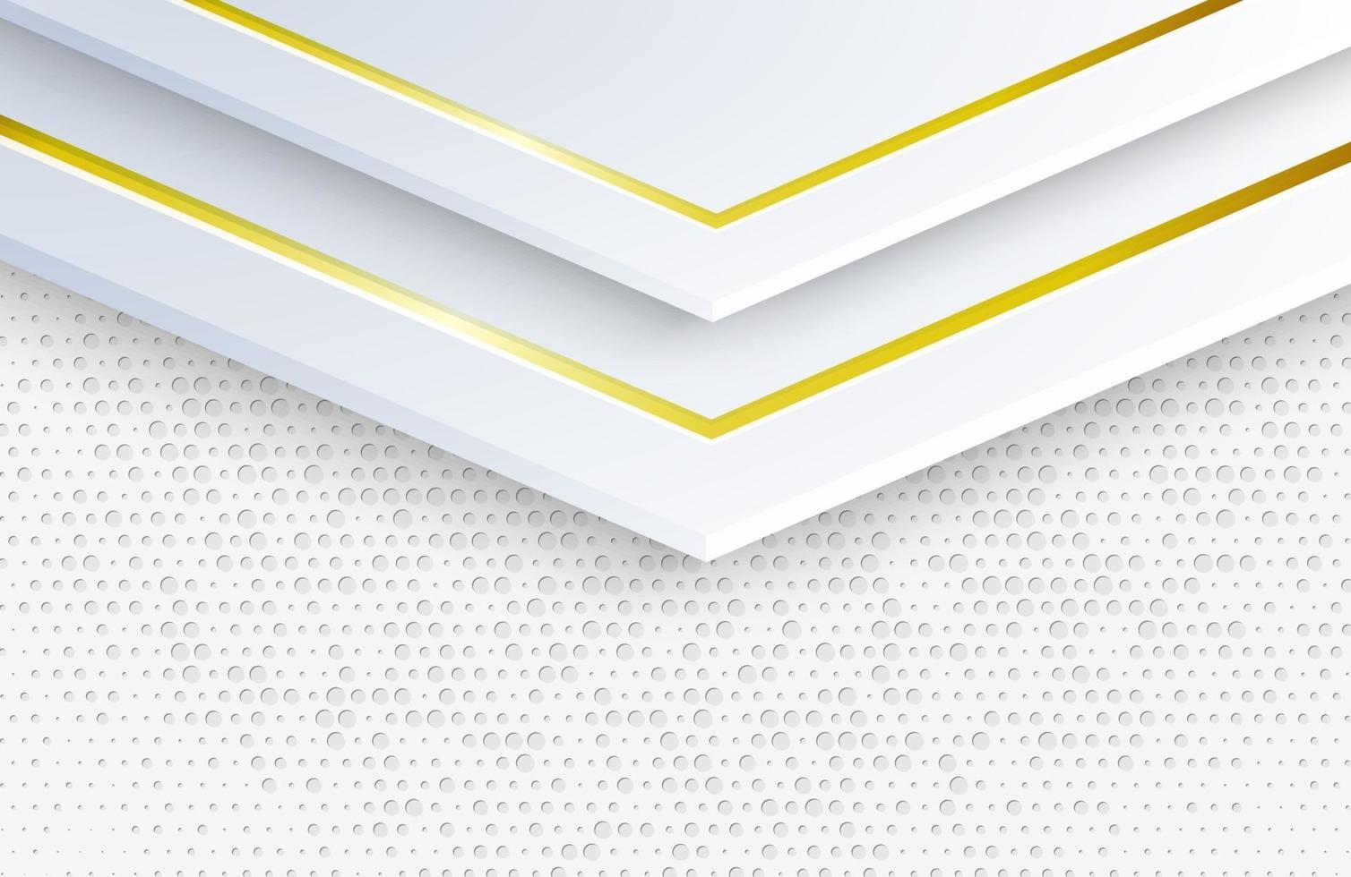 luxo elegante fundo branco com ornamento de ouro conceito futurista vetor