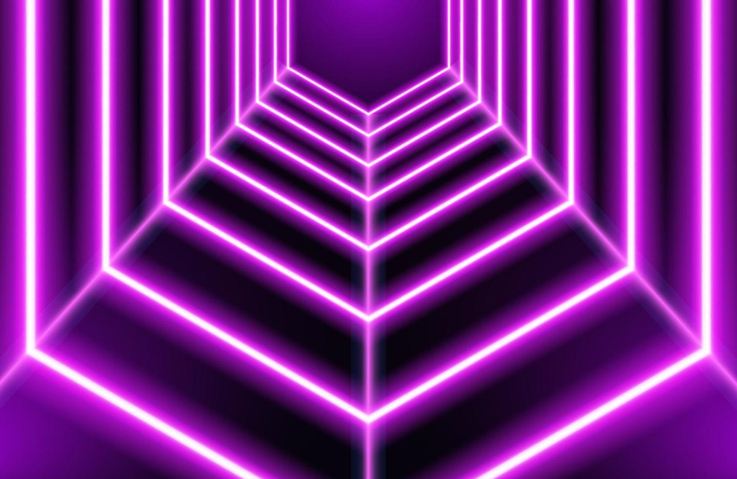linhas geométricas abstratas com efeito de luz neon para o conceito cyberpunk vetor