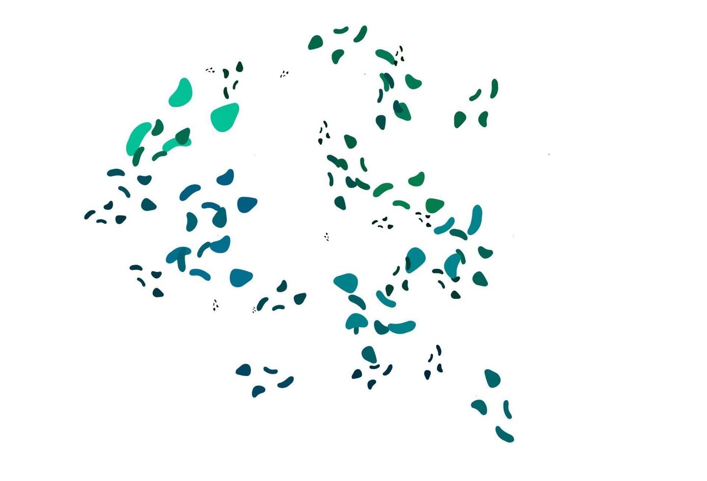modelo de vetor azul claro e verde com formas de memphis.