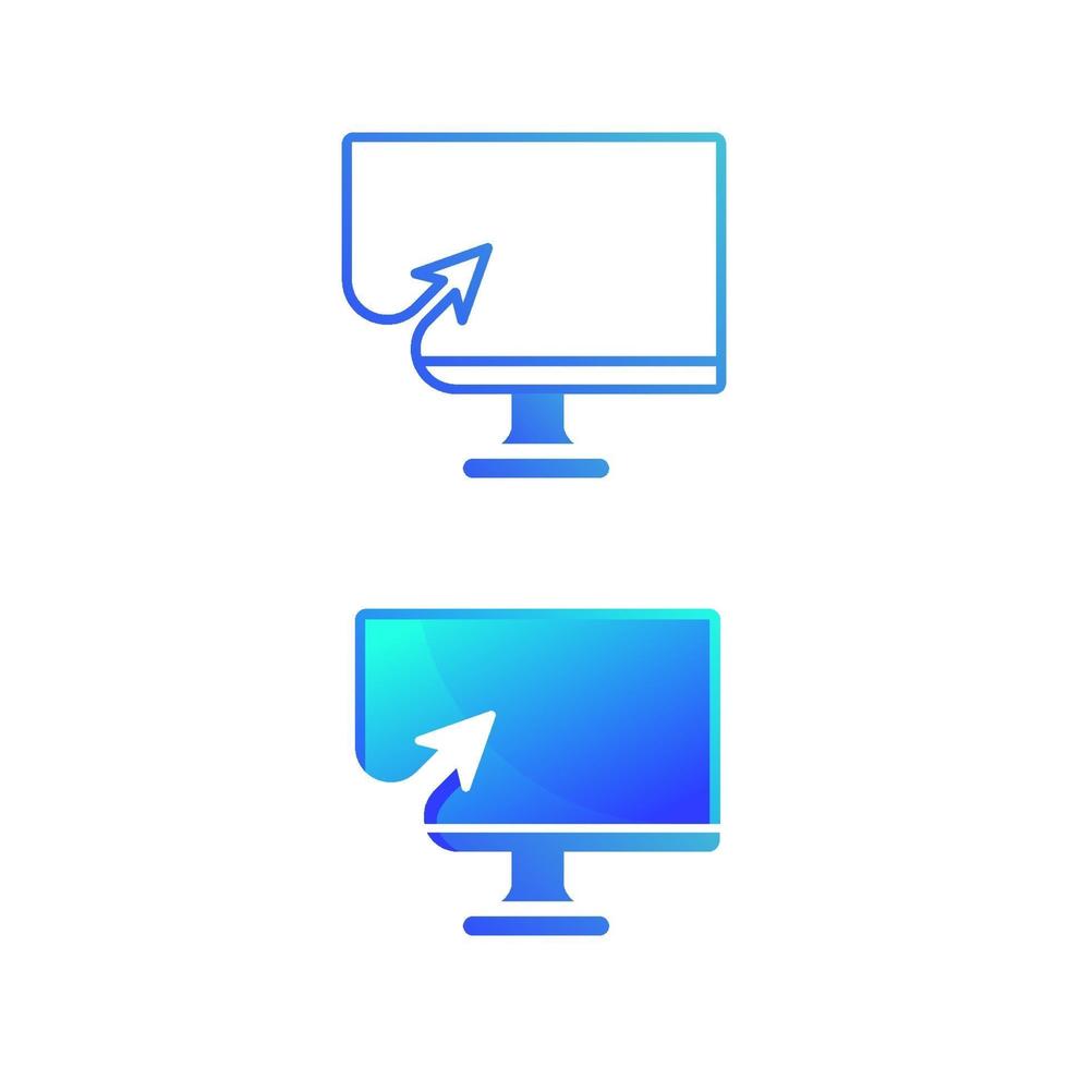 ilustração do projeto do ícone do vetor do logotipo do computador