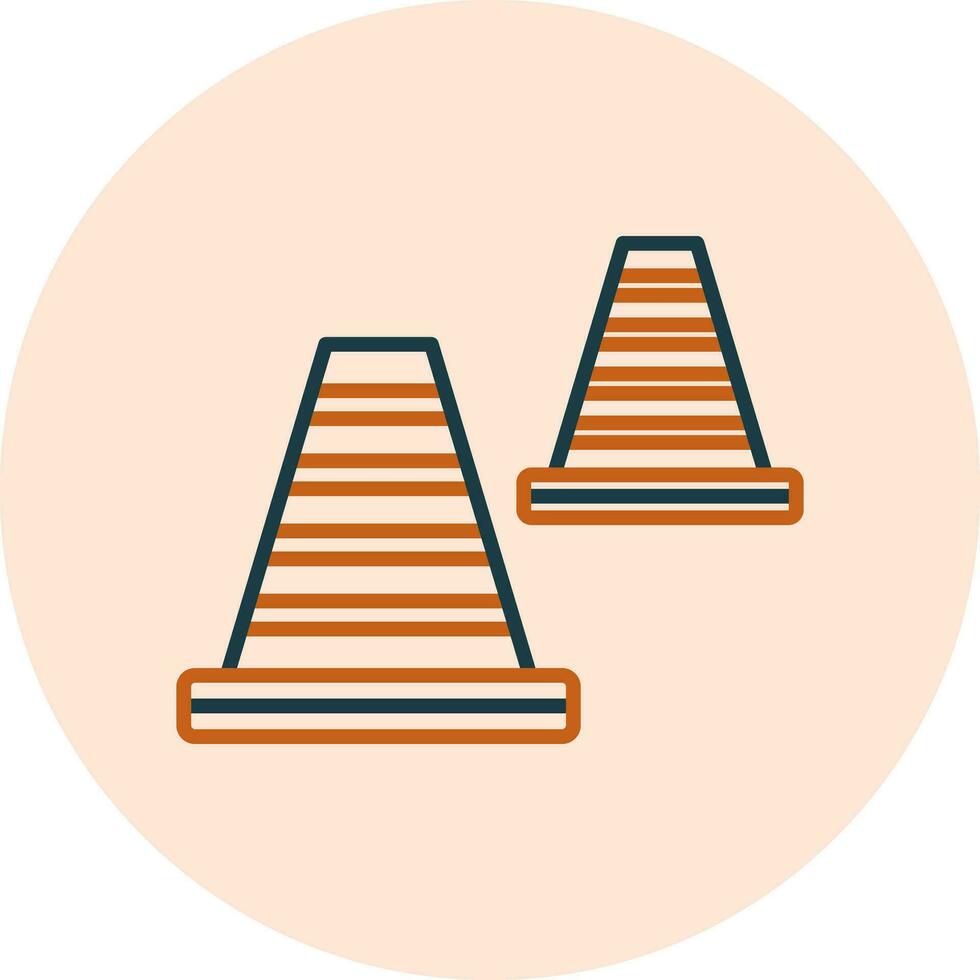 ícone de vetor de cone de trânsito
