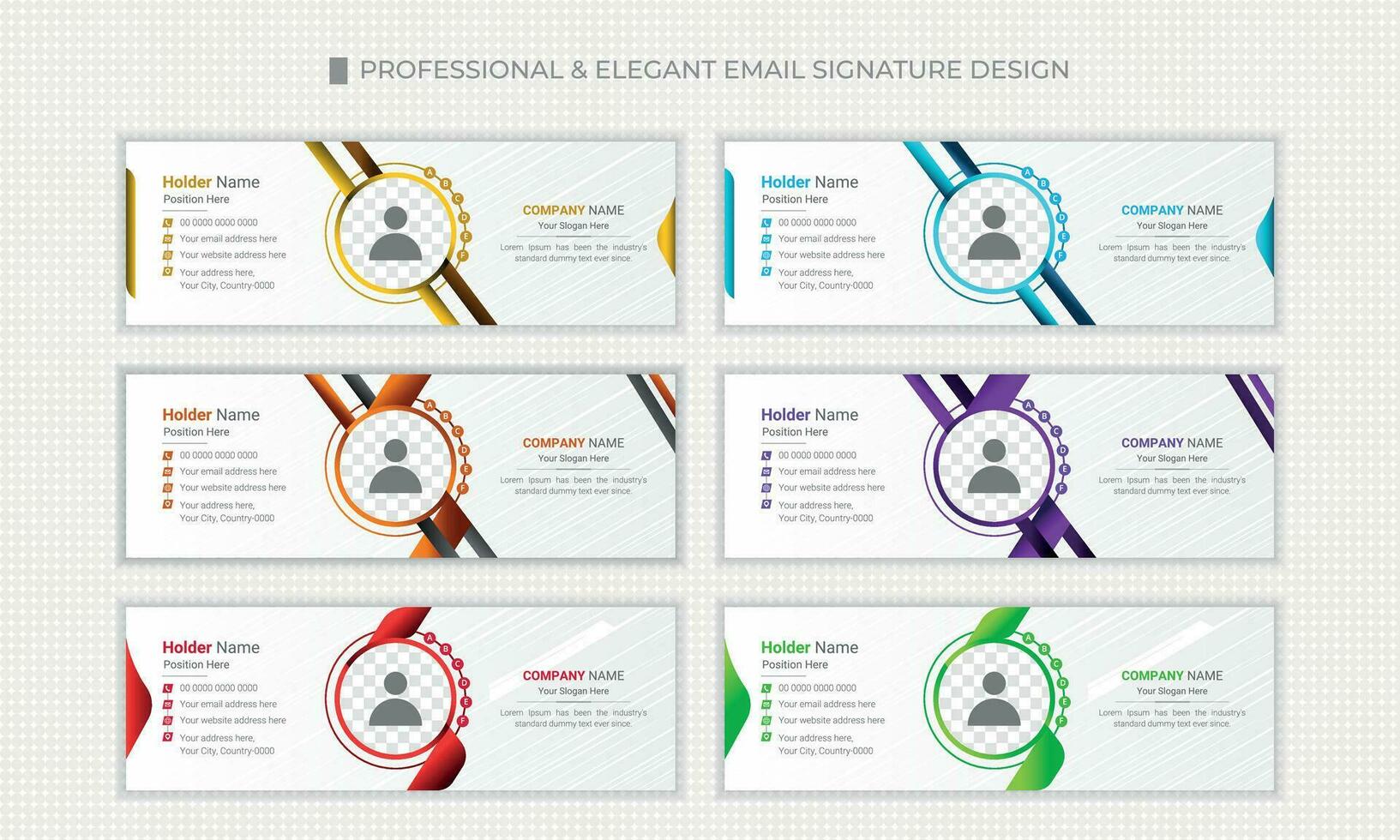 modelo de design de assinatura de e-mail corporativo vetor